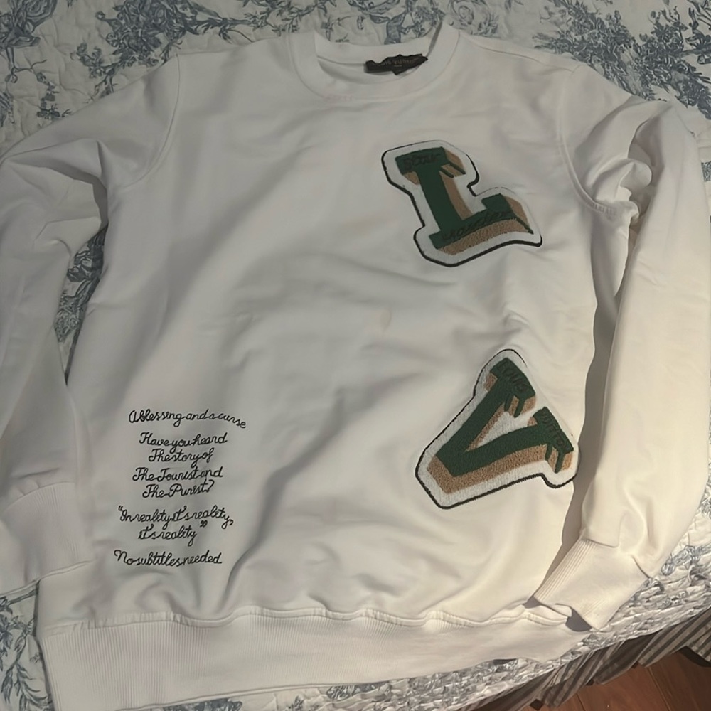 White Louis Vuitton sweater